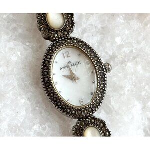 Anne Klein 10/5941 7539H Mother of Pearl Vintage Wristwatch - 18mm - WORKS!